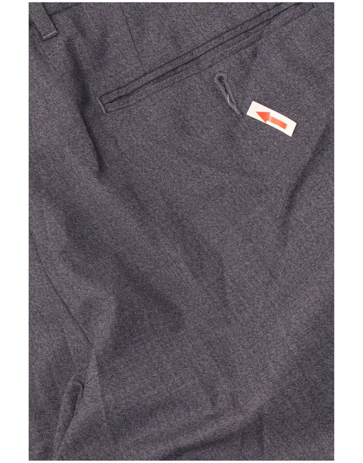 Marks & Spencer Pantalones de traje rectos Autograph para hombre W34 L29 Lana azul
