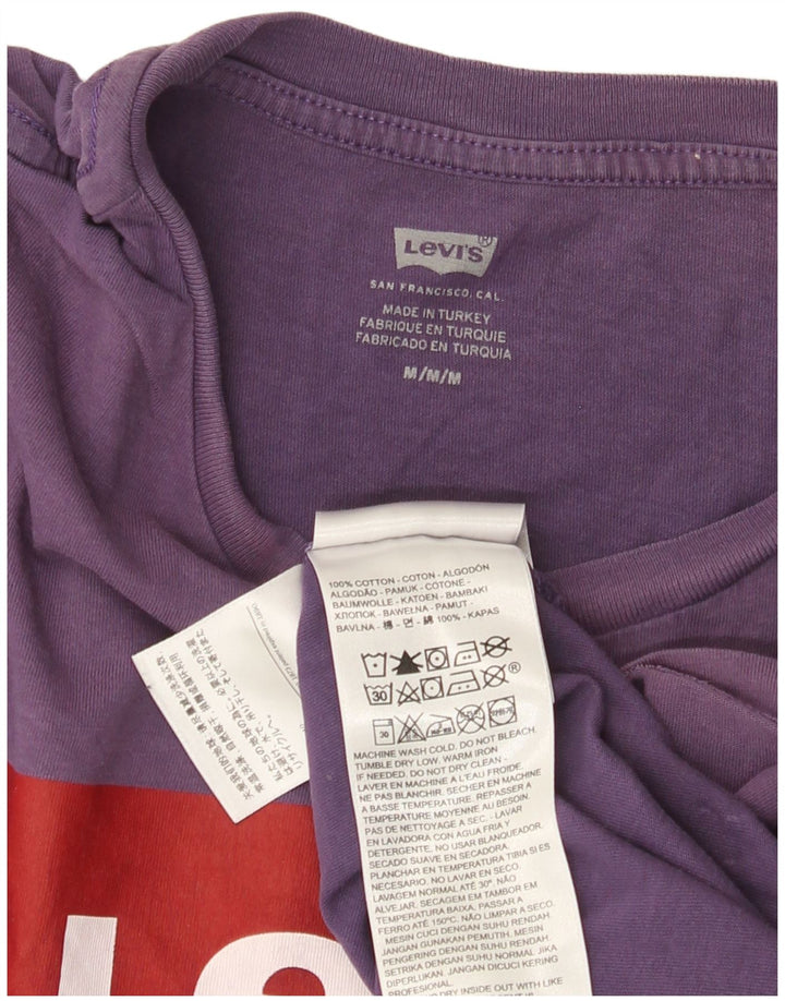 Levi's Hombre Camiseta Gráfica Top Algodón Morado Medio