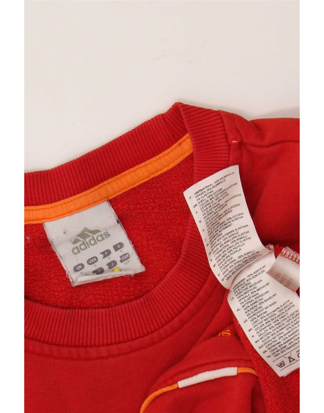 Adidas Hombre Sudadera Jumper Small Rojo Algodón