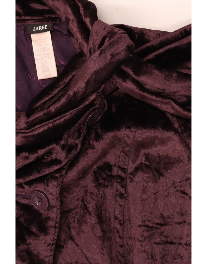 Sixty Chaqueta Bomber de Terciopelo Corta para Mujer UK 44 Grande Algodón Marrón
