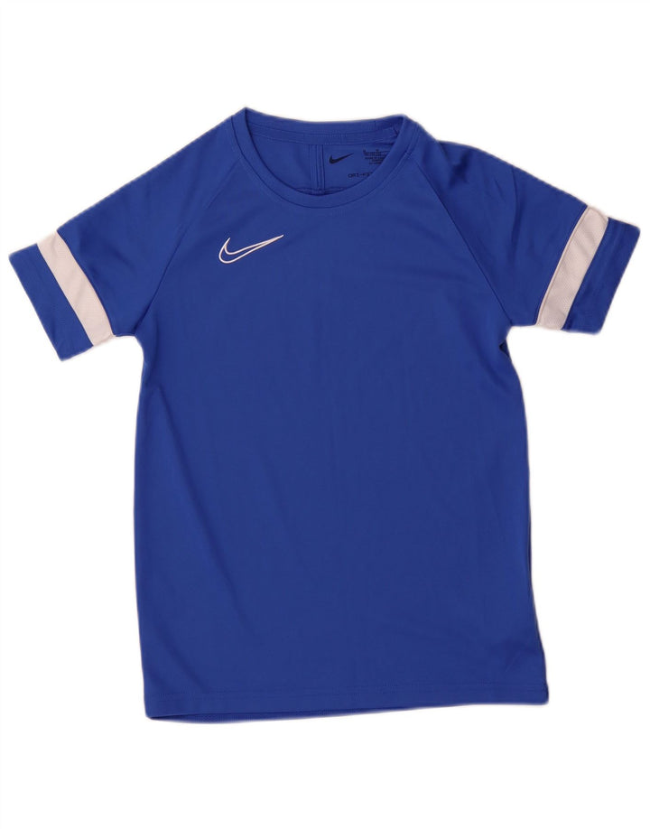 Nike Camiseta Dri Fit para niños 10-11 años Poliéster color block azul medio