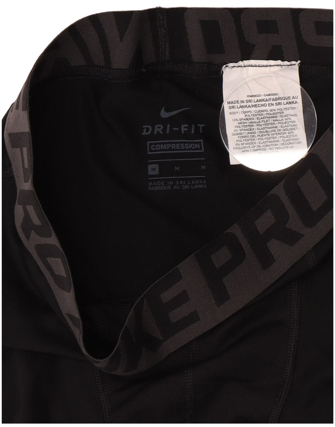 Nike Leggings de compresión para niños 10-11 años Mediano Negro Poliéster