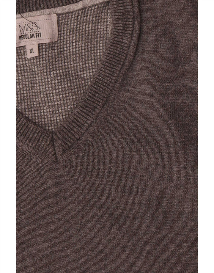 Marks & Spencer Camiseta sin mangas de ajuste regular para hombre XL Algodón gris