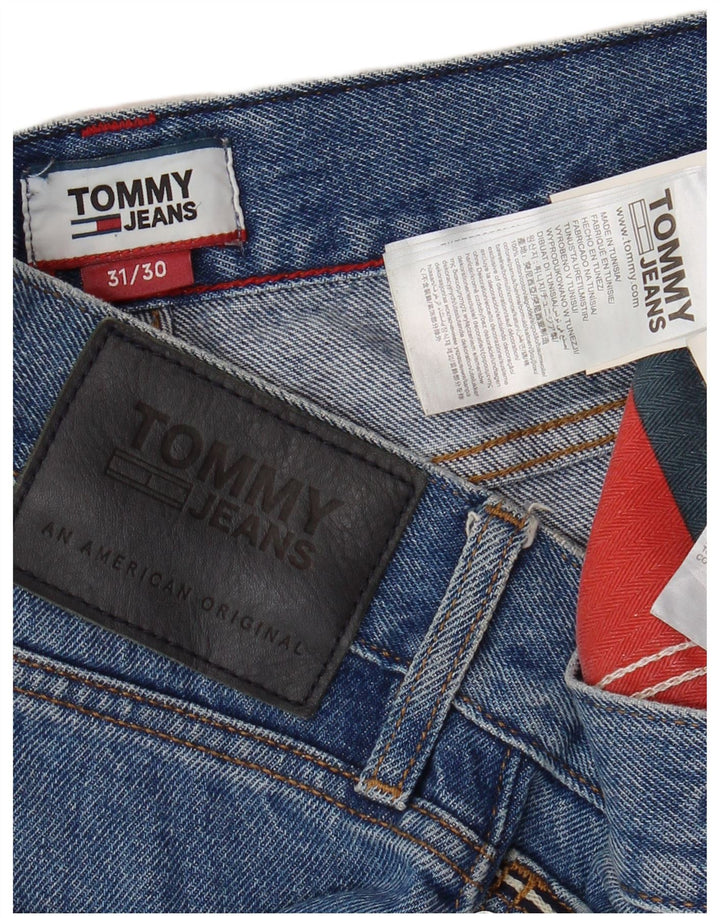 TOMMY HILFIGER Vaqueros recortados de ajuste relajado para hombre W31 L25 Algodón azul