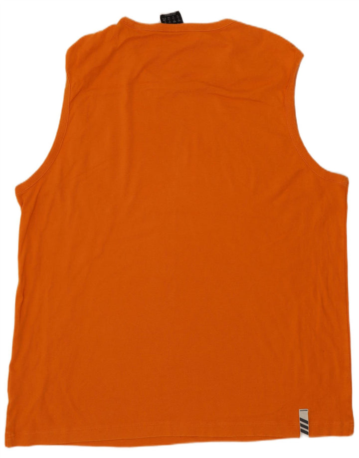 Adidas Hombre Graphic Vest Top XL Naranja Algodón