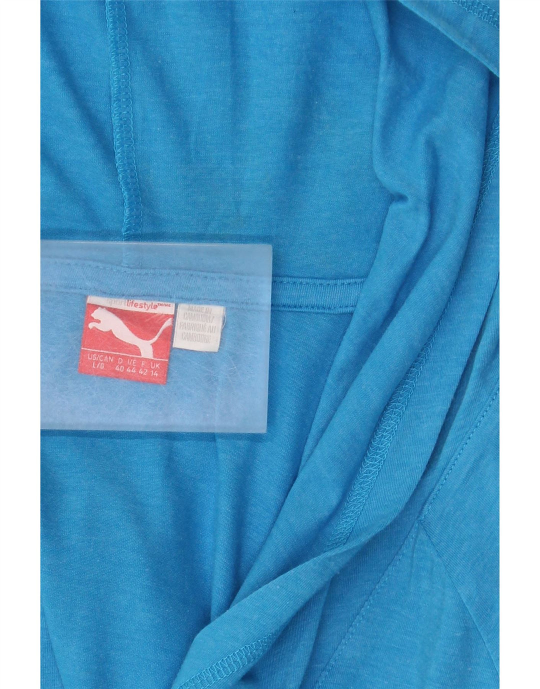 PUMA - Camiseta con capucha para mujer, manga larga, talla 40, color azul