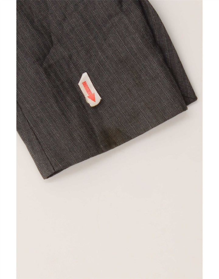 Zara Chaqueta tipo blazer de 3 botones para hombre EU 50 Lana a rayas gris medio