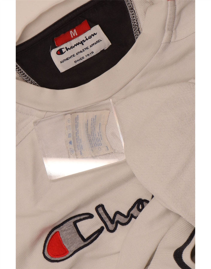 Champion Sudadera Estampada Con Estampado De Algodón Blanco Color Block Medio
