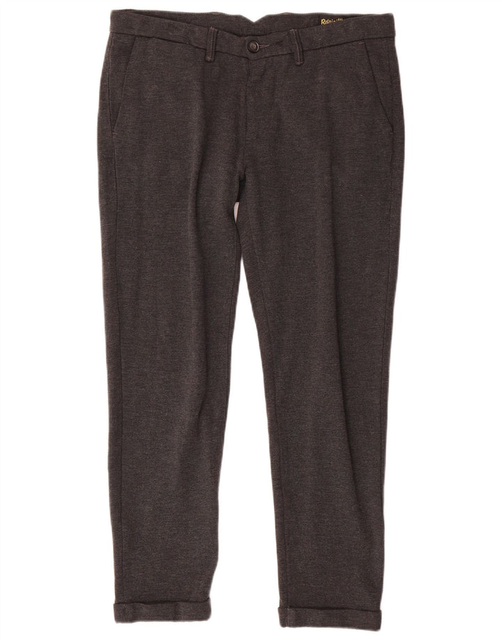 Refrigiwear Pantalón chino ajustado para hombre W32 L28 Poliamida gris