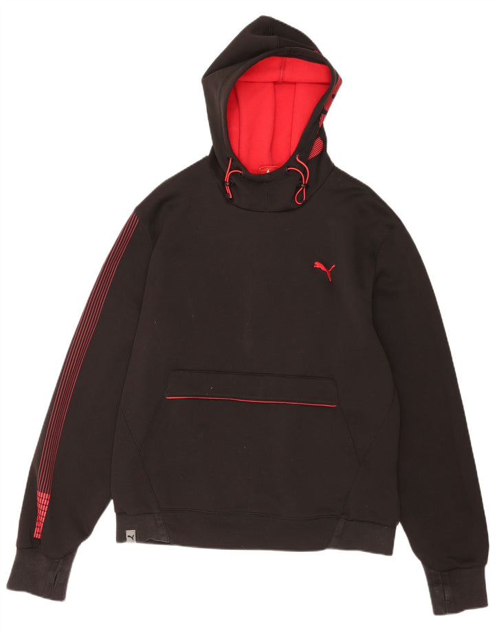 Puma - Sudadera con capucha para hombre, talla grande, color negro, poliéster