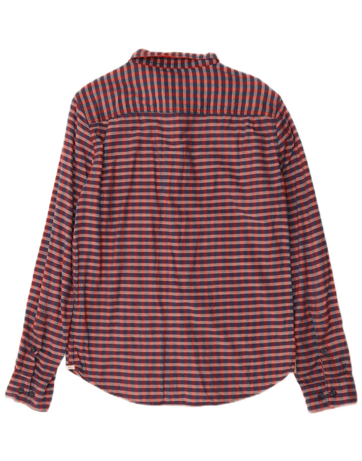 Camisa Lee Para Hombre Pequeña De Algodón A Cuadros Rojo