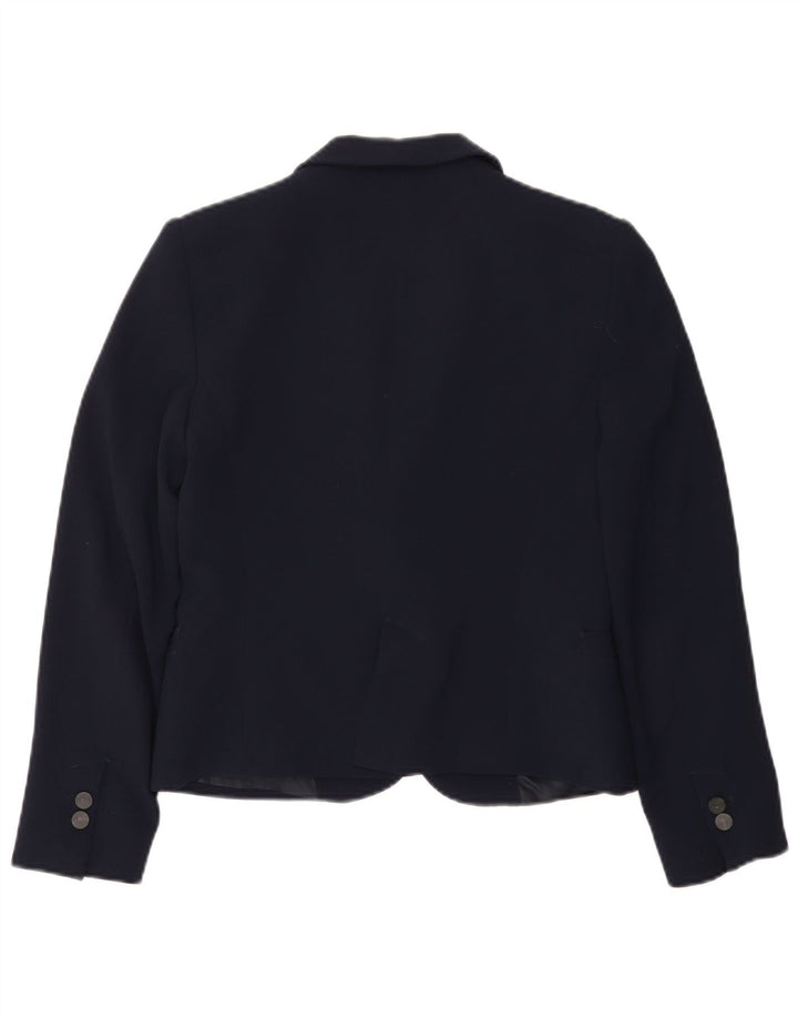Zara Chaqueta Blazer De 1 Botón para Mujer UK 42 Azul Marino Mediano