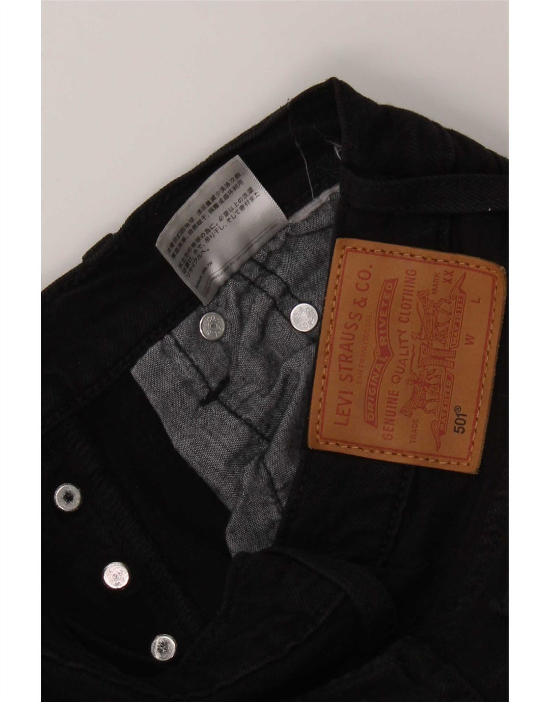 Vaqueros Levi's Mujer 501 Rectos W24 L24 Negro