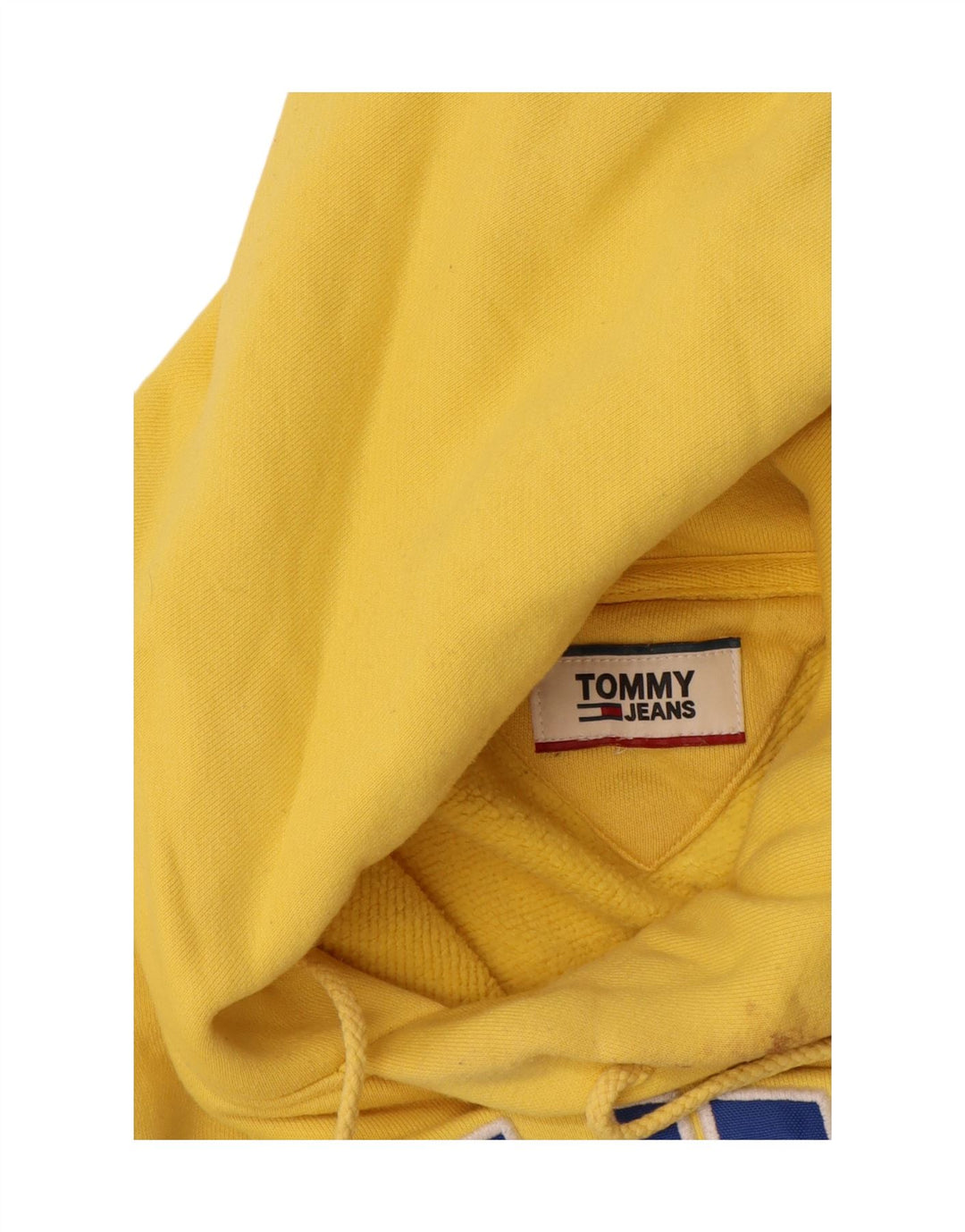 TOMMY HILFIGER Jersey con capucha gráfica para hombre de algodón amarillo grande