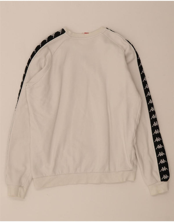 Kappa Hombre Sudadera Gráfica Jumper Medium Blanco Colorblock Algodón