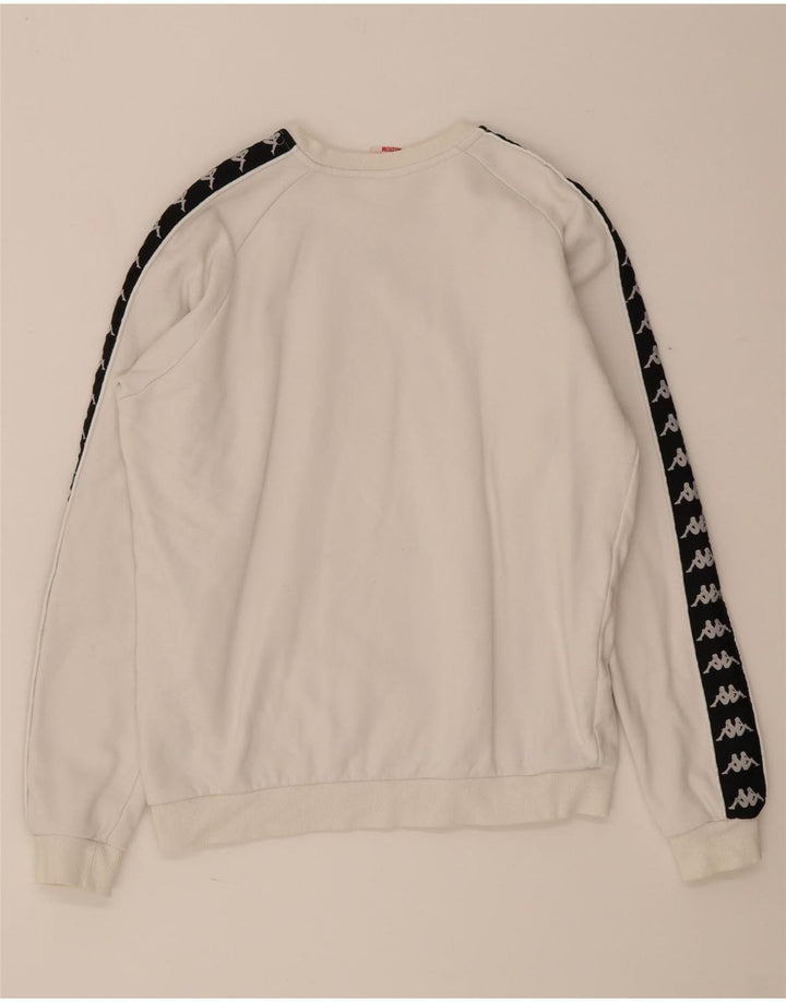 Kappa Hombre Sudadera Gráfica Jumper Medium Blanco Colorblock Algodón