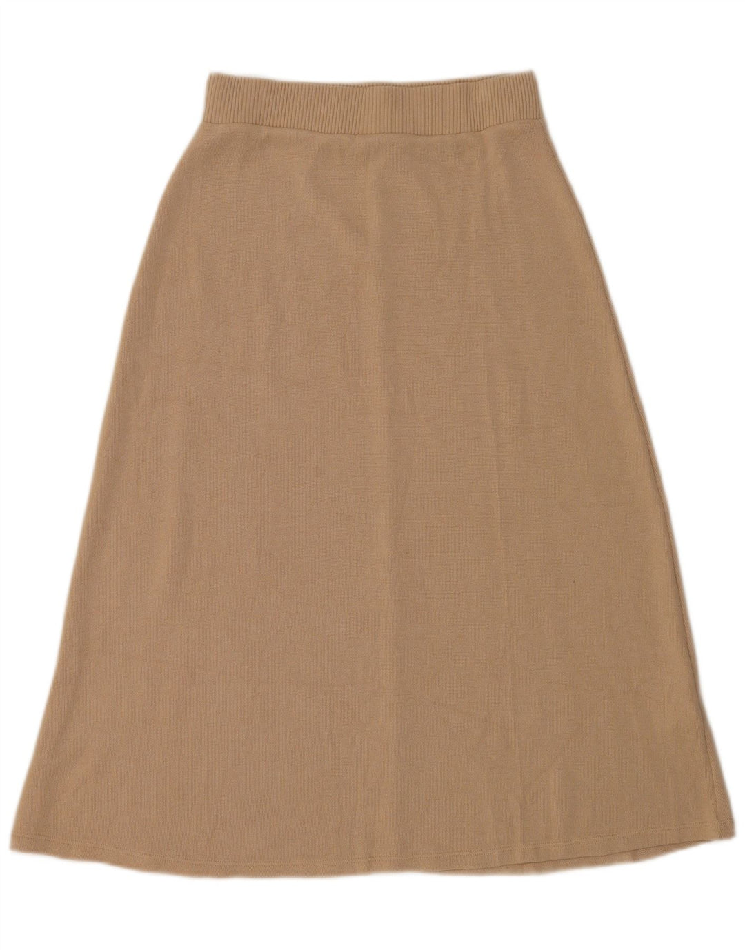 Zara Mujer Falda Midi Mediana W28 Viscosa Beige