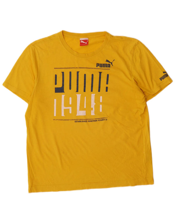 Puma Camiseta Gráfica Para Hombre Top Medium Amarillo