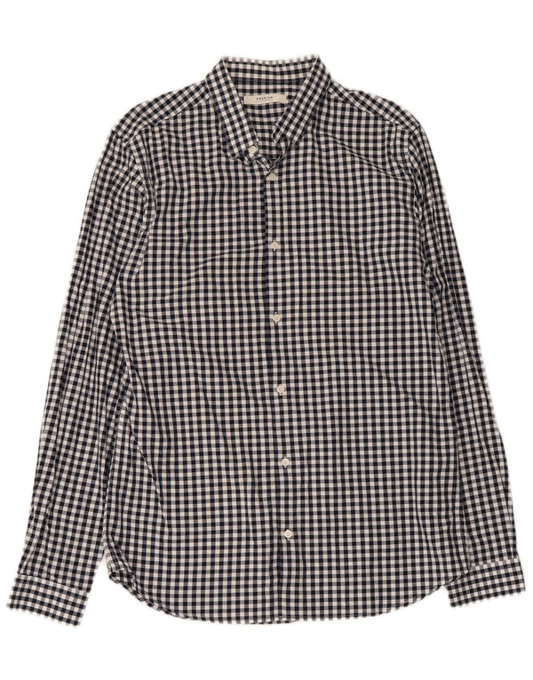 Camisa Jack & Jones Hombre Algodón Vichy Azul Marino Mediano