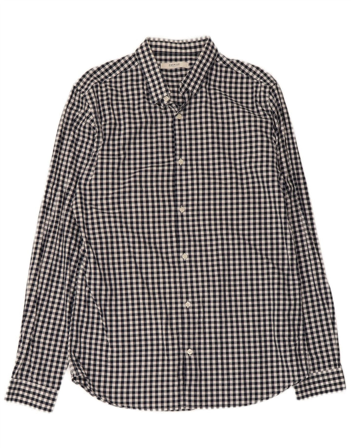 Camisa Jack & Jones Hombre Algodón Vichy Azul Marino Mediano