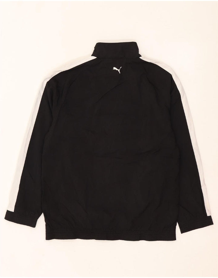 PUMA Chaqueta de chándal con gráfico para niños 11-12 años, color negro