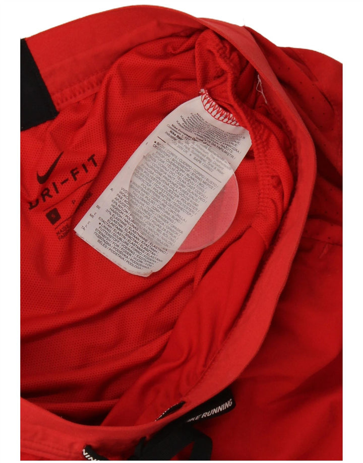 Nike - Pantalones cortos deportivos Dri Fit para mujer, talla 8, poliéster rojo pequeño