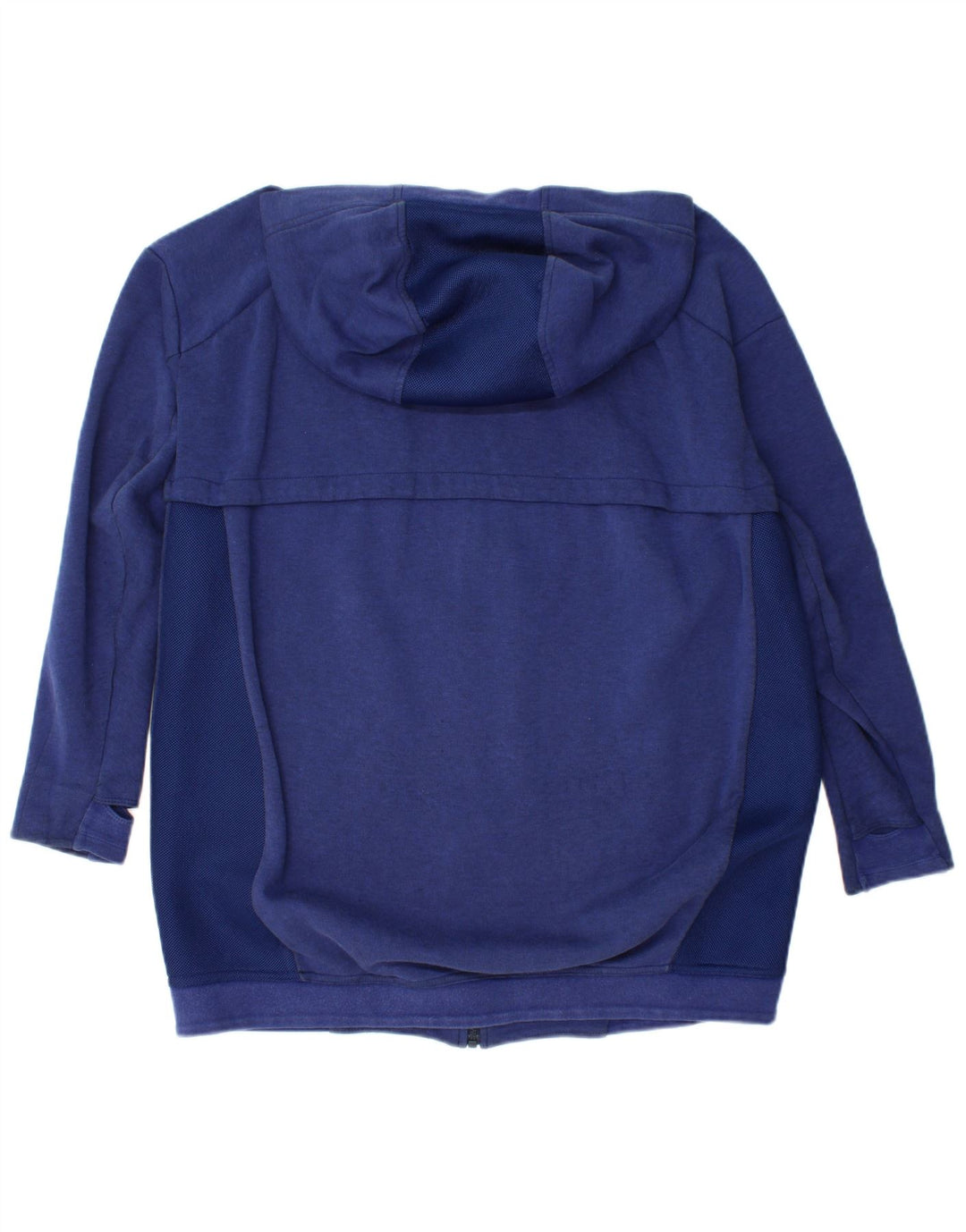 NIKE Hombre Sudadera con capucha y cremallera de algodón color block en azul medio