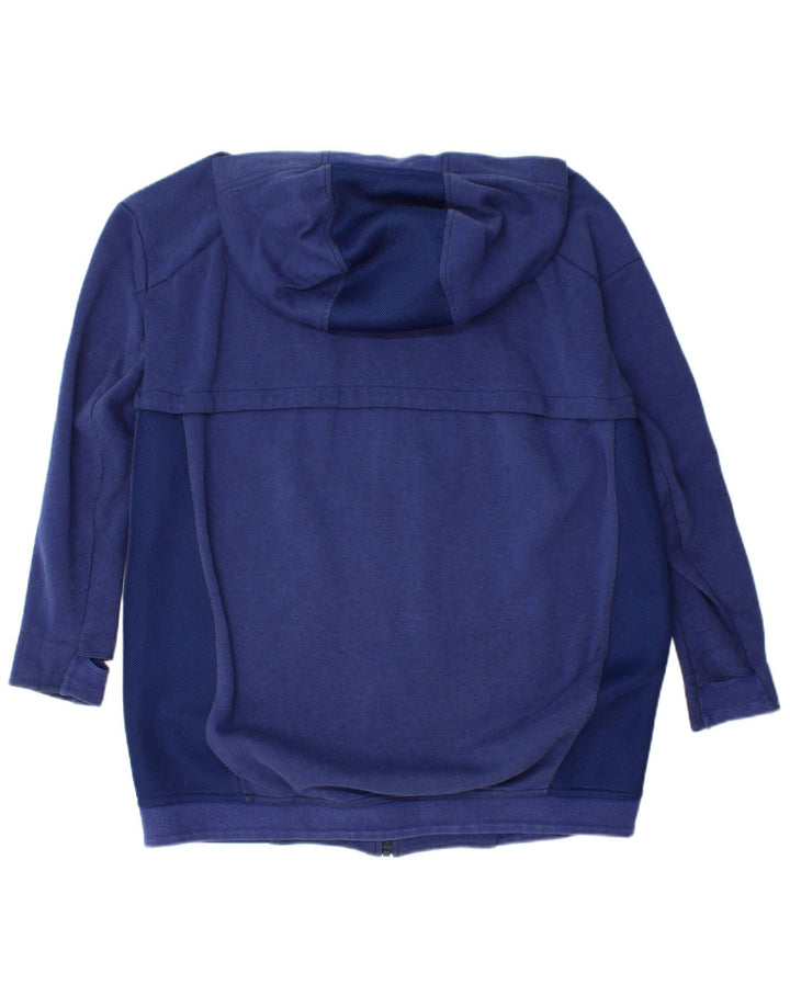 NIKE Hombre Sudadera con capucha y cremallera de algodón color block en azul medio