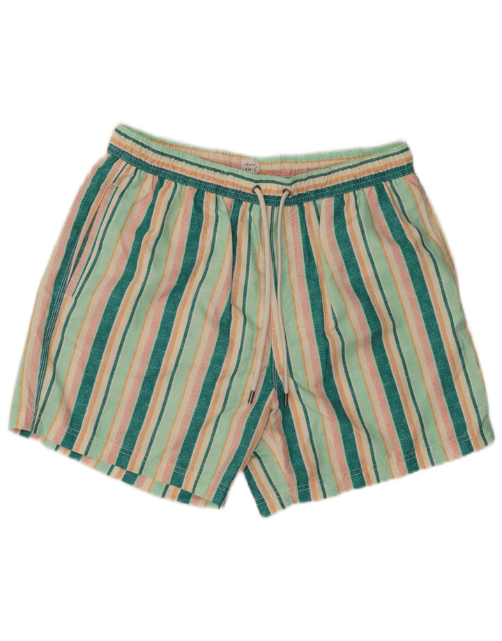 John Lewis Bañador Hombre Poliéster Rayas Verde Medio