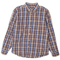 Eddie Bauer Camisa de corte clásico para hombre de algodón a cuadros azules grandes