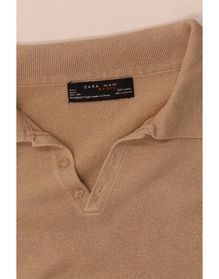 Zara Polo Hombre Beige Grande
