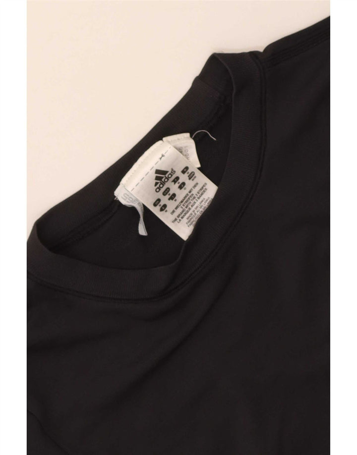 Adidas Mujer Climalite Camiseta Top UK 12 Mediano Negro Poliamida