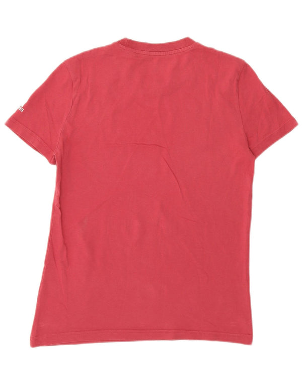 Adidas Camiseta gráfica para mujer Top UK 8/10 Small Pink Cotton