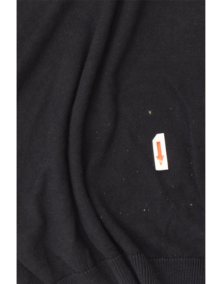 Benetton Jersey De Cuello Redondo Para Hombre Medium Black Classic