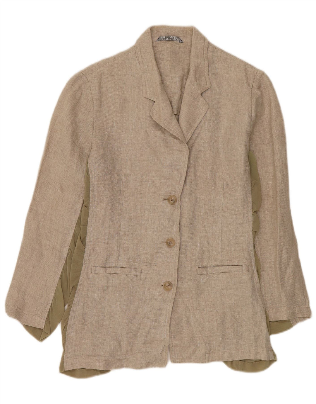 Liu Jo Chaqueta Blazer de 3 Botones para Mujer UK 44 Medium Beige Colorblock
