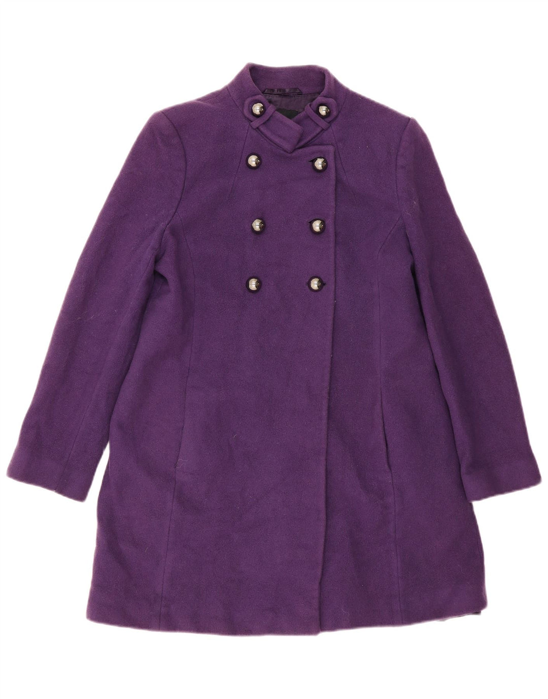 Hobbs Abrigo de doble botonadura para mujer UK 46 Lana morada grande