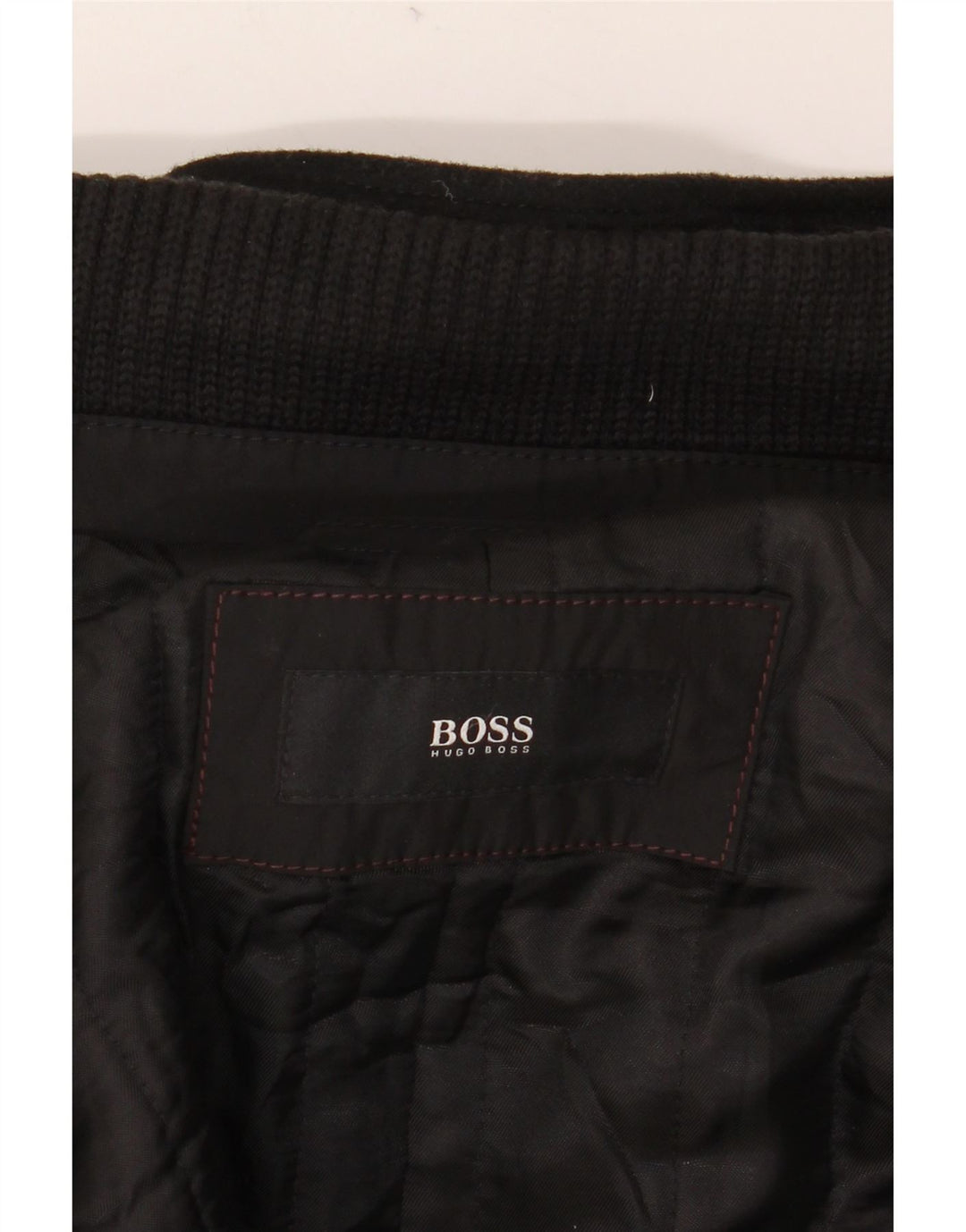 Hugo Boss Abrigo para hombre EU 56 3XL Lana negra