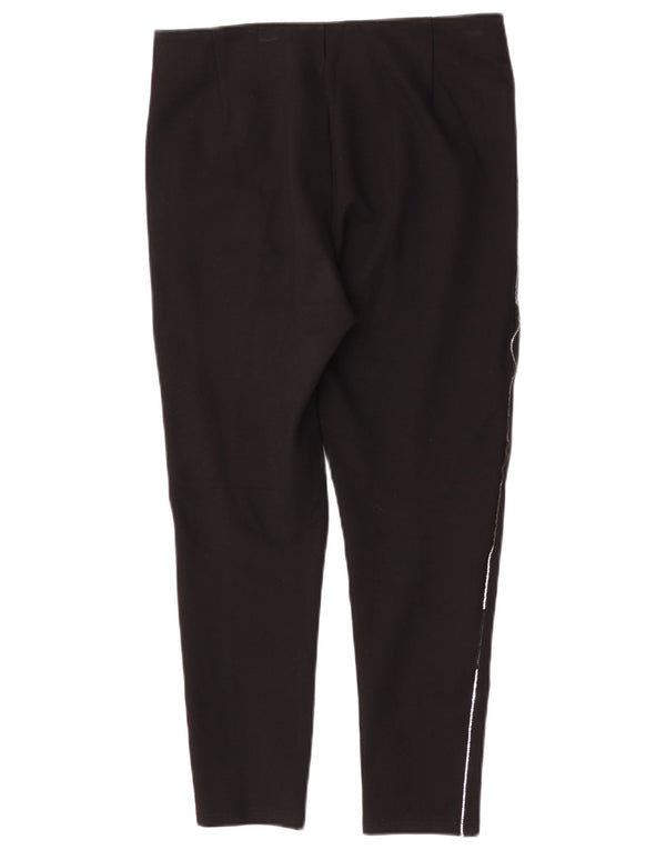 Zara Mujer Pantalón Pitillo Cropped Grande W30 L24 Viscosa Negra