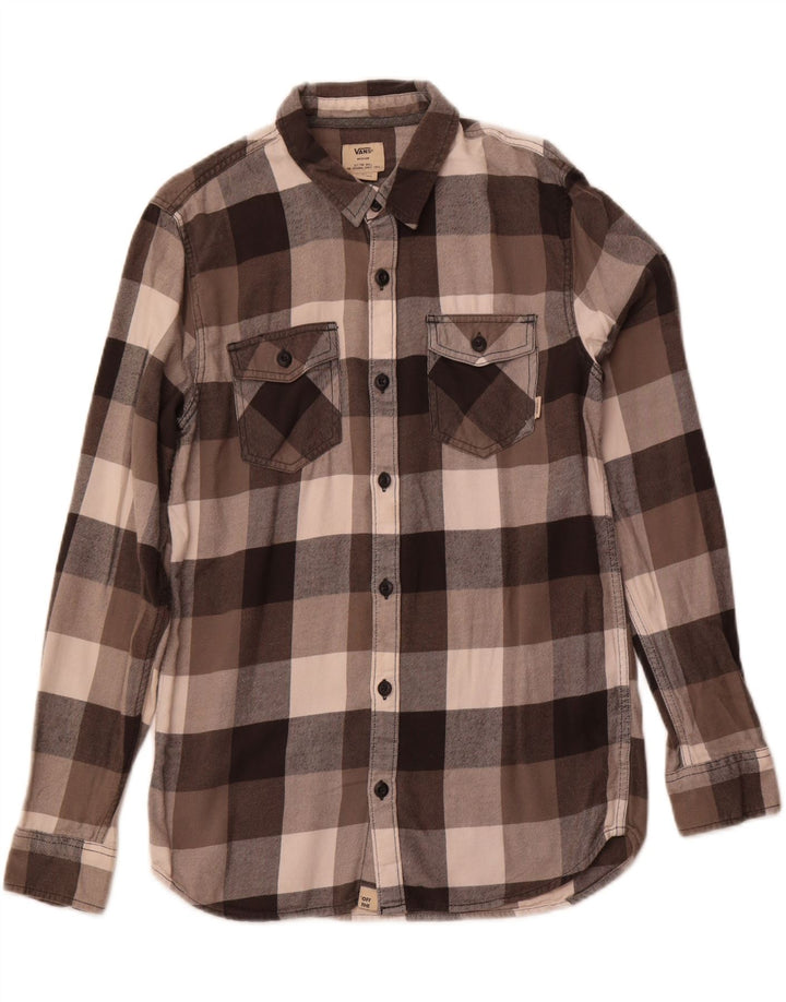 Camisa De Franela Vans Hombre Gris Medio Vichy
