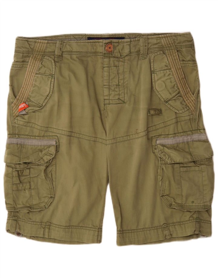 Superdry Shorts Cargo Para Hombre 2XL W40 Algodón Caqui