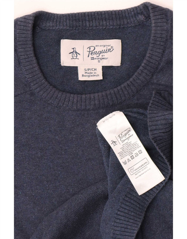 Penguin - Jersey de Cuello Redondo para Hombre, pequeño, algodón Azul