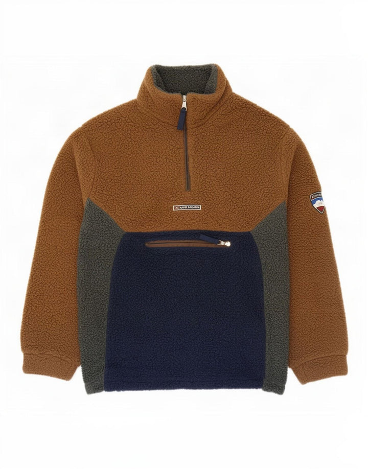 Jersey de forro polar con cuello y cremallera para hombre Cape Horn Azul marino medio Colorblock