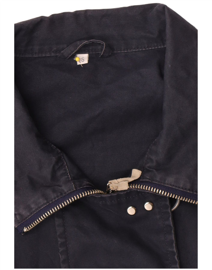 Fay Chaqueta utilitaria de lona de gran tamaño para mujer UK 10 Small Azul marino