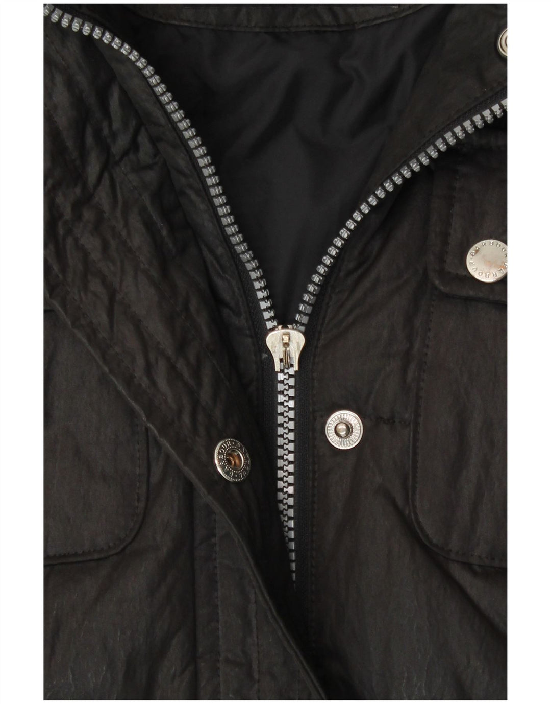 Abrigo acolchado Barbour para mujer Reino Unido 12 Algodón negro mediano
