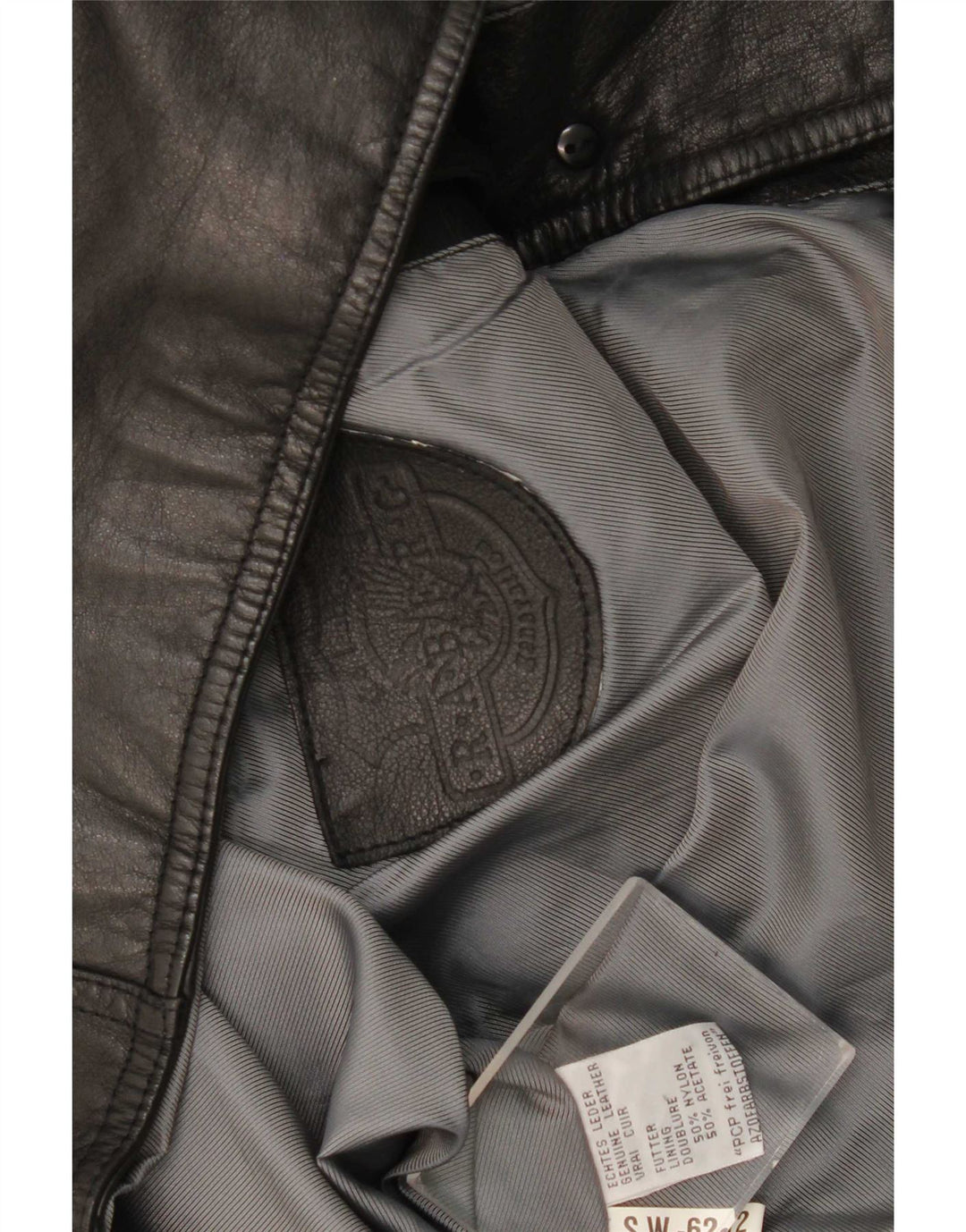 Chaleco de cuero vintage para hombre XL cuero negro