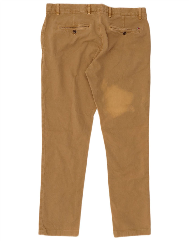 TOMMY HILFIGER Pantalón chino ajustado para hombre W34 L28 Algodón beige