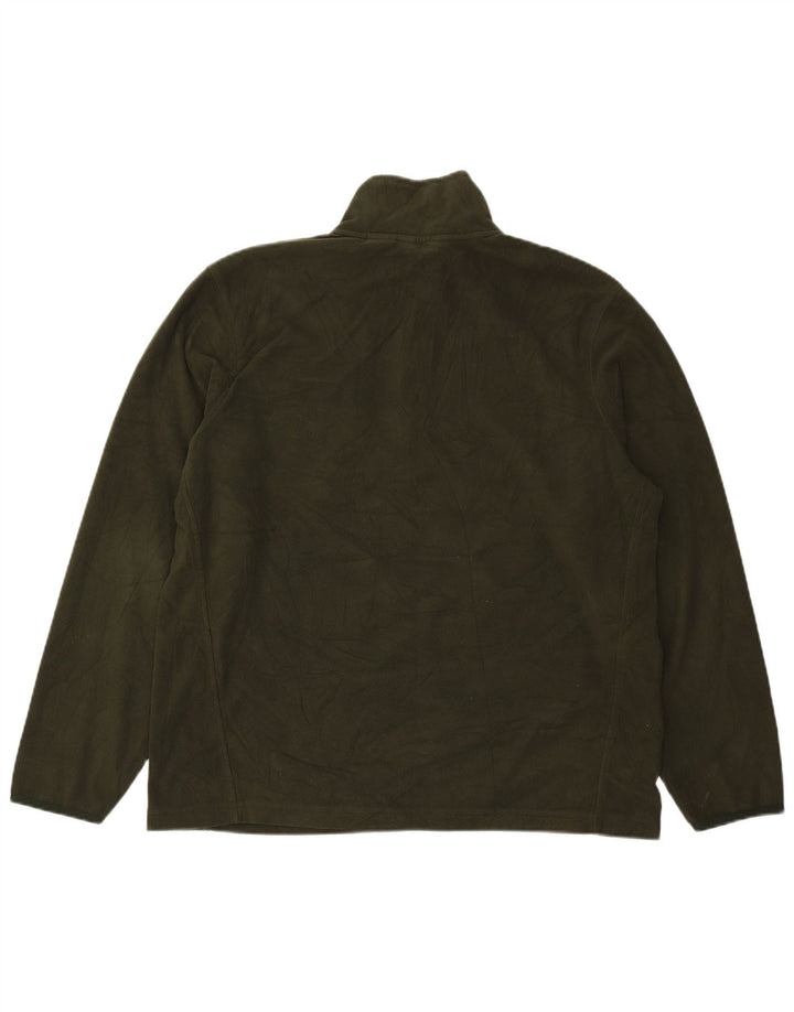 Eddie Bauer Jersey de forro polar con cuello y cremallera para hombre Poliéster verde grande