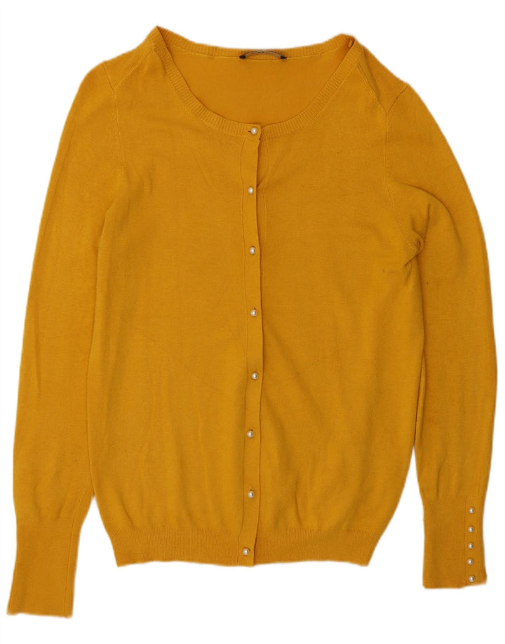 Zara Mujer Cárdigan Suéter UK 44 Grande Amarillo