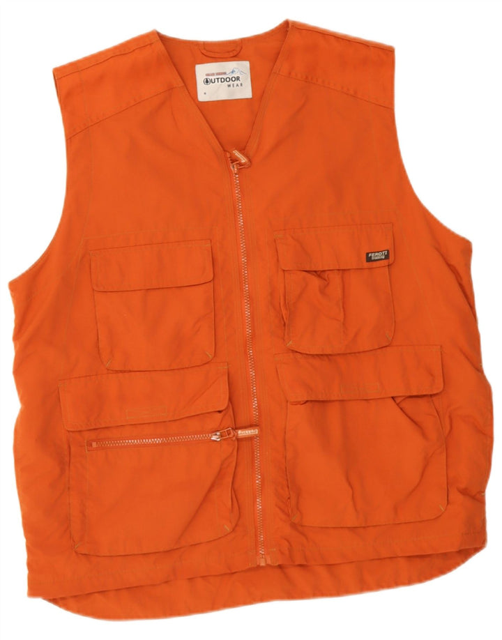 Giani Feroti Chaleco utilitario para hombre UK 38 Poliamida naranja mediana