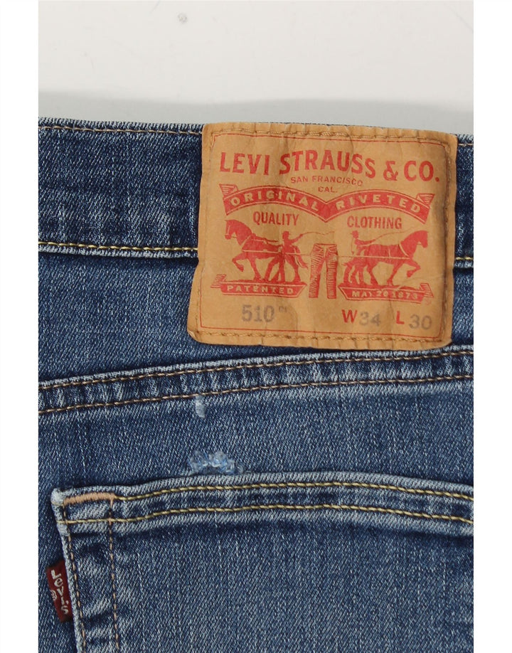 LEVI'S Vaqueros pitillo 510 para hombre W34 L30 Algodón azul